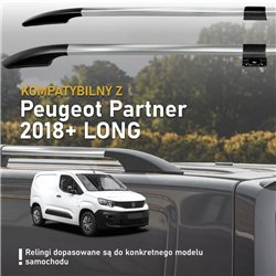 Relingi dachowe dzielone Peugeot Partner III K9 L2 2018- Aluminium