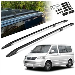Split roof rails for Volkswagen VW Caravelle T5 L1 SWB 2003-2015 Solid Alu