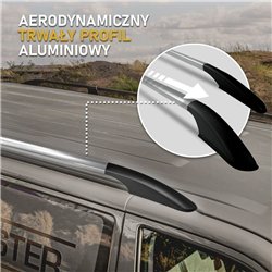 Split roof rails for Mitsubishi Express IV X82 SN L2 LWB 2020-2022 Solid A