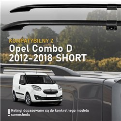 Relingi dachowe dzielone Opel Combo D X12 L1 2012-2018 Aluminium p