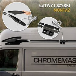 Relingi dachowe dzielone Opel Combo D X12 L1 2012-2018 Aluminium p