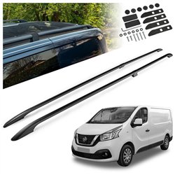 Split roof rails for Nissan NV300 I X82 L2 LWB 2016-2021 Solid Aluminum Pl