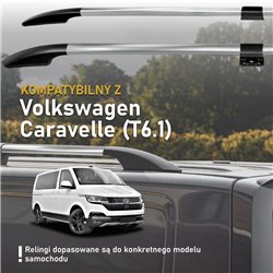 Split roof rails for Volkswagen VW Caravelle T6.1 L1 SWB 2019-2023 Solid A