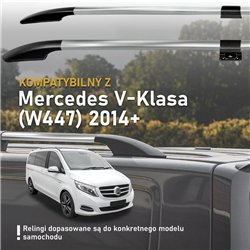 Relingi dachowe dzielone Mercedes V-Klasa W447 Compact SWB 2014- A