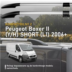 Relingi dachowe dzielone Peugeot Boxer II Y/H L1H1 2006- Aluminium