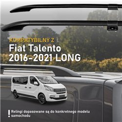 Split roof rails for Fiat Talento II 296 X82 L2 LWB 2016-2021 Solid Alumin