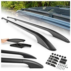 Split roof rails for Fiat Talento II 296 X82 L2 LWB 2016-2021 Solid Alumin