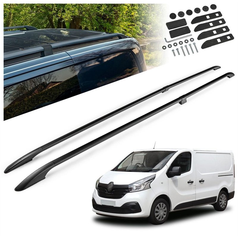 Split roof rails for Renault Trafic III FG/JG L2 Grand 2014- Solid Aluminu