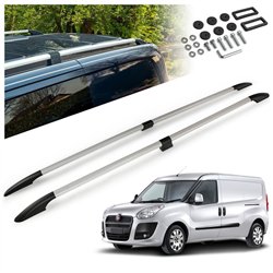 Split roof rails for Fiat Doblo II 263 L2 Maxi 2010-2022 Solid Aluminum Pl