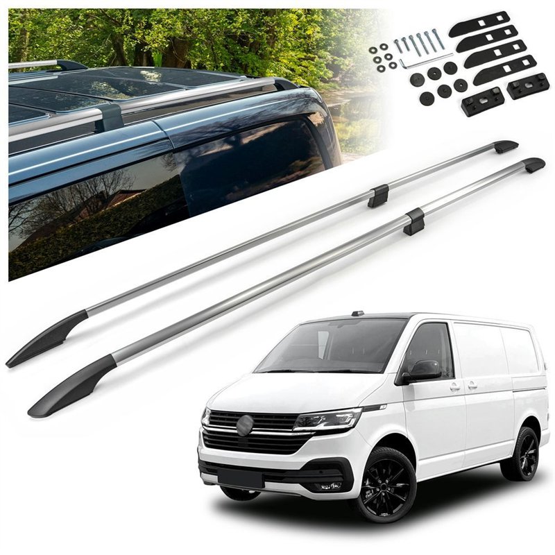Split roof rails for Volkswagen VW Transporter T6.1 L2 LWB 2019-2023 Solid