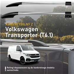 Split roof rails for Volkswagen VW Transporter T6.1 L2 LWB 2019-2023 Solid