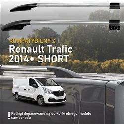 Split roof rails for Renault Trafic III FG/JG L1 SWB 2014- Solid Aluminum