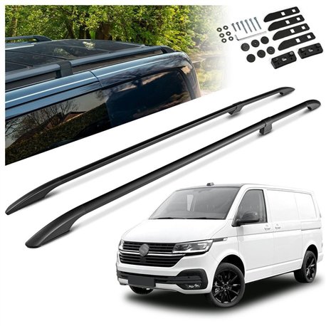 Split roof rails for Volkswagen VW Transporter T6.1 L1 SWB 2019-2023 Solid