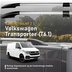 Relingi dachowe dzielone Volkswagen VW Transporter T6.1 L1 SWB 2019-2023