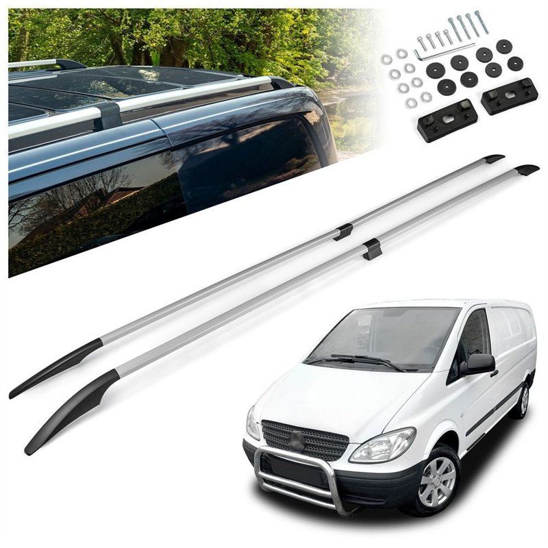 Relingi dachowe dzielone Mercedes Vito W639 L3 ELWB 2003-2014 Alum
