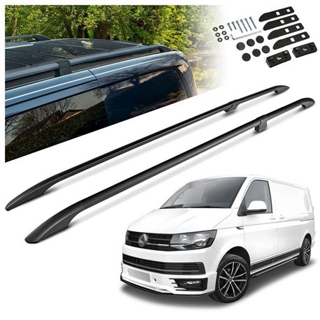 Split roof rails for Volkswagen VW Transporter T6 L1 SWB 2015-2019 Solid A