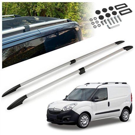 Relingi dachowe dzielone Opel Combo D X12 L2 2012-2018 Aluminium p