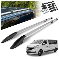 Split roof rails for Fiat Talento II 296 X82 L1 SWB 2016-2021 Solid Alumin