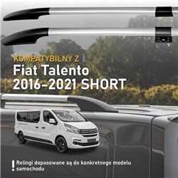 Split roof rails for Fiat Talento II 296 X82 L1 SWB 2016-2021 Solid Alumin