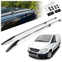 Split roof rails for Mercedes Vito W639 L1 SWB 2003-2014 Solid Aluminum Pl