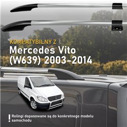 Relingi dachowe dzielone Mercedes Vito W639 L1 SWB 2003-2014 Alumi