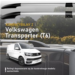 Relingi dachowe dzielone Volkswagen VW Transporter T6 L2 LWB 2015-2019 S
