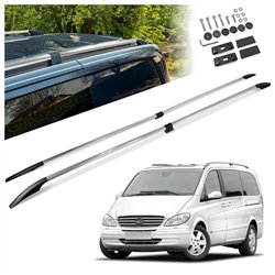 Split roof rails for Mercedes Viano W639 L3 ELWB 2003-2014 Solid Aluminum