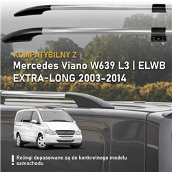 Relingi dachowe dzielone Mercedes Viano W639 L3 ELWB 2003-2014 Alu