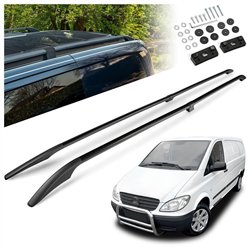 Split roof rails for Mercedes Vito W639 L3 ELWB 2003-2014 Solid Aluminum P