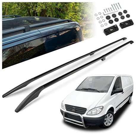 Relingi dachowe dzielone Mercedes Vito W639 L3 ELWB 2003-2014 Alum