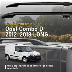 Split roof rails for Opel Combo D X12 L2 2012-2018 Solid Aluminum Plastic