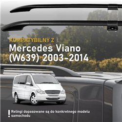 Relingi dachowe dzielone Mercedes Viano W639 L2 LWB 2003-2014 Alum