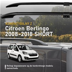Split roof rails for Citroen Berlingo II B9 L1 2008-2018 Solid Aluminum Pl