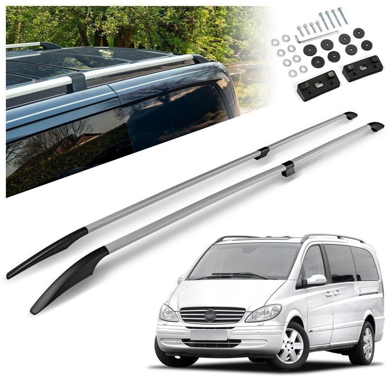 Relingi dachowe dzielone Mercedes Viano W639 L2 LWB 2003-2014 Alum