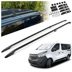 Split roof rails for Opel Vivaro B X82 L2 LWB 2014-2019 Solid Aluminum Pla