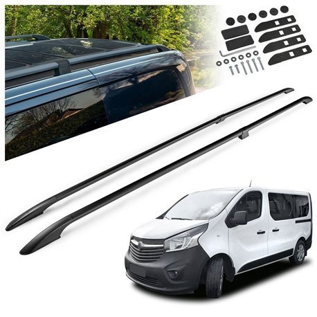 Relingi dachowe dzielone Opel Vivaro B X82 L2 LWB 2014-2019 Alumin