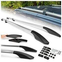 Split roof rails for Volkswagen VW Caravelle T5 L1 SWB 2003-2015 Solid Alu