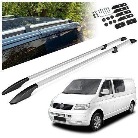 Relingi dachowe dzielone Volkswagen VW Transporter T5 L1 SWB 2003-2015 S