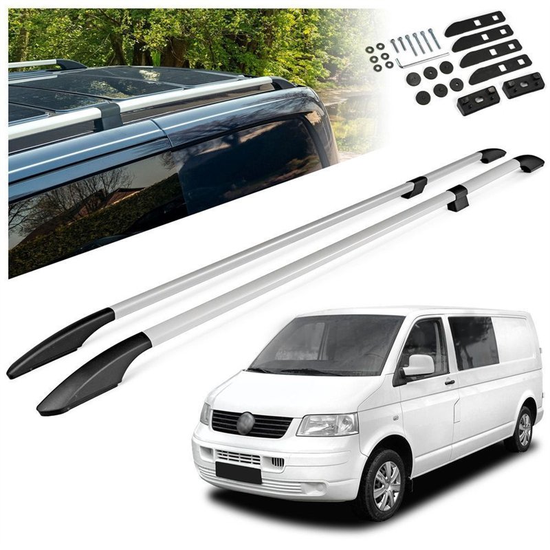 Relingi dachowe dzielone Volkswagen VW Transporter T5 L1 SWB 2003-2015 S
