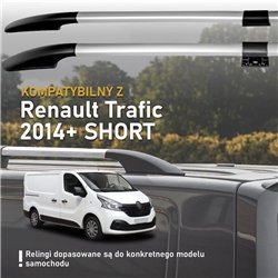 Split roof rails for Renault Trafic III FG/JG L1 SWB 2014- Solid Aluminum