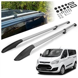 Split roof rails for Ford Tourneo Custom I V362 L1 SWB 2012-2023 Solid Alu