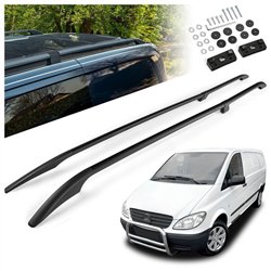Split roof rails for Mercedes Vito W639 L1 SWB 2003-2014 Solid Aluminum Pl