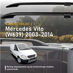 Relingi dachowe dzielone Mercedes Vito W639 L1 SWB 2003-2014 Alumi