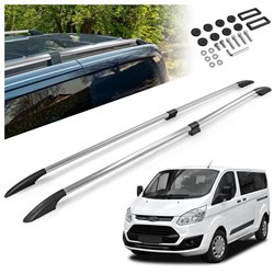 Split roof rails for Ford Tourneo Custom I V362 L1 SWB 2012-2023 Solid Alu