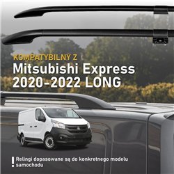 Split roof rails for Mitsubishi Express IV X82 SN L2 LWB 2020-2022 Solid A