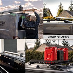 Split roof rails for Fiat Doblo I 223 L2 Maxi 2001-2010 Solid Aluminum Pla