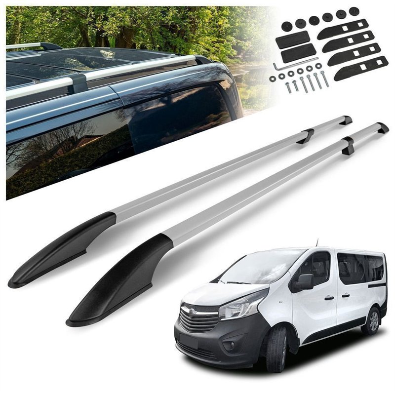 Relingi dachowe dzielone Opel Vivaro B X82 L1 SWB 2014-2019 Alumin