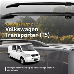 Relingi dachowe dzielone Volkswagen VW Transporter T5 L2 LWB 2003-2015 S