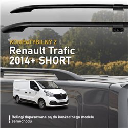 Split roof rails for Renault Trafic III FG/JG L1 SWB 2014- Solid Aluminum