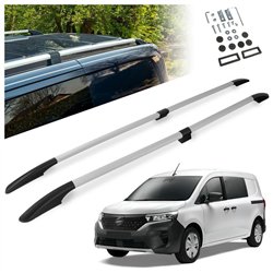 Split roof rails for Nissan Townstar I NFK/XFK L2 2022- Solid Aluminum Pla
